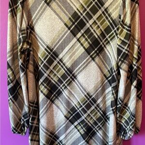 R&K Green Black Casual Dolman Sleeve Sweater Dress